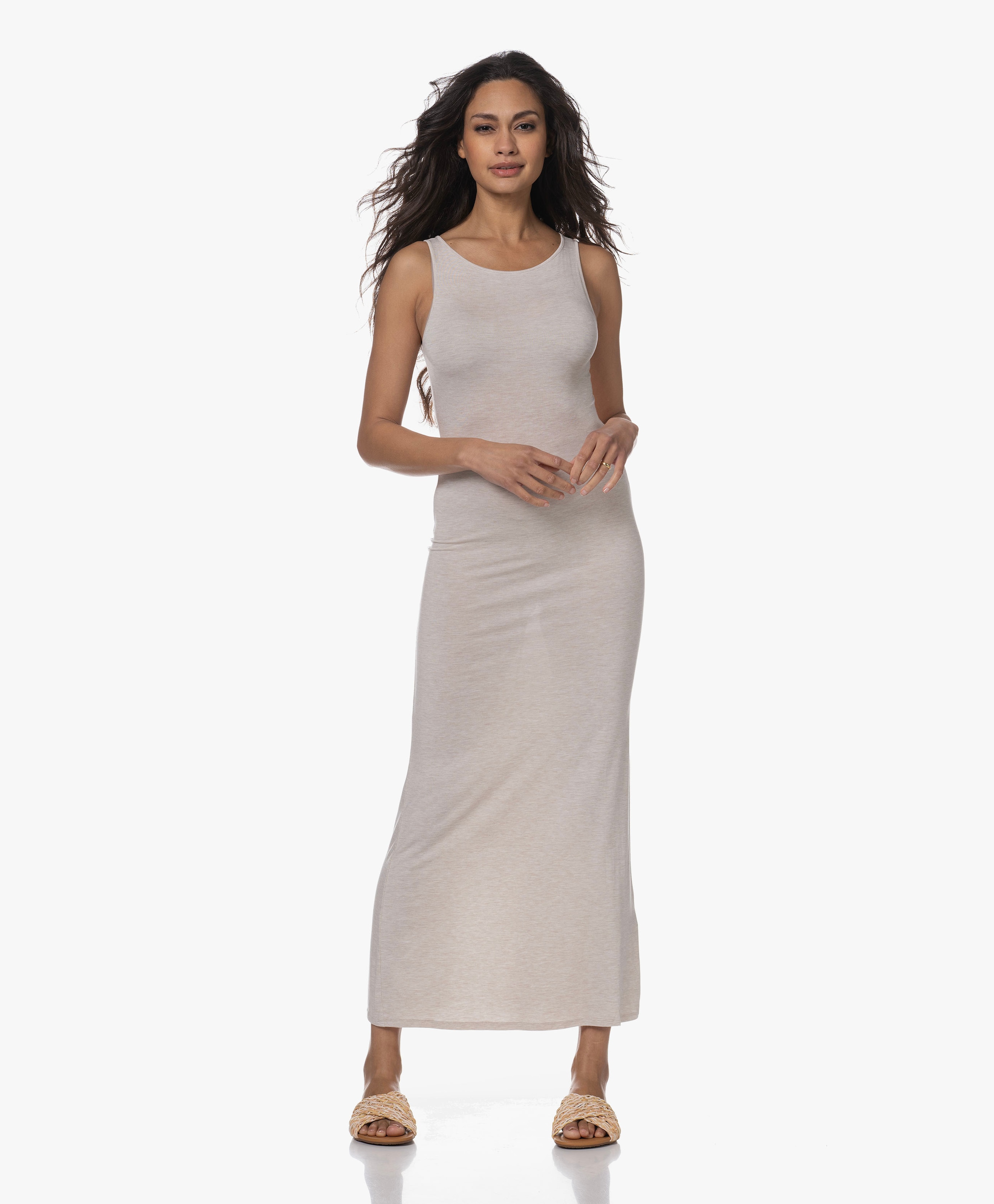 Jersey Boothals Maxi Jurk