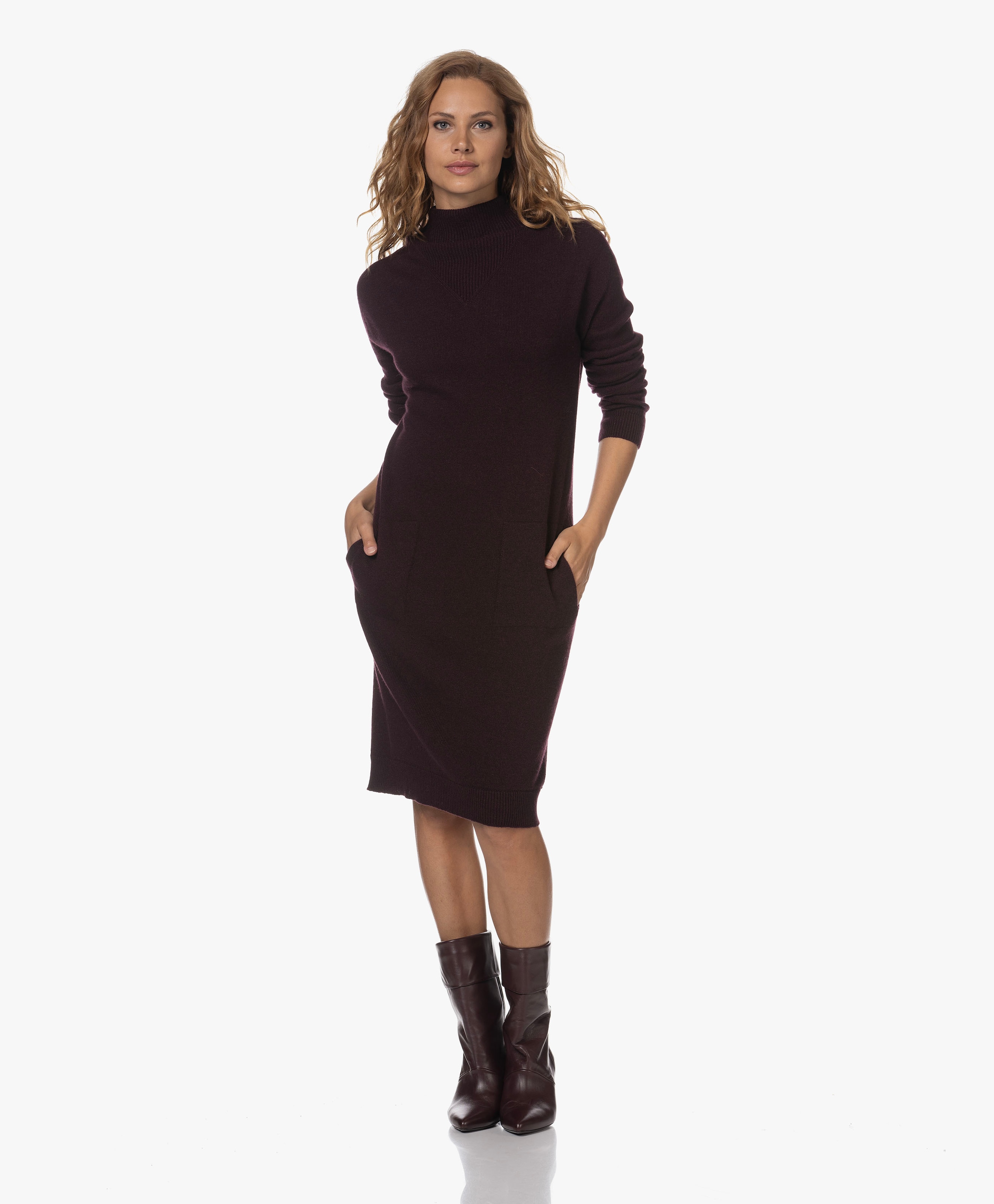 Ariel Knitted Wool-Cashmere Blend Dress