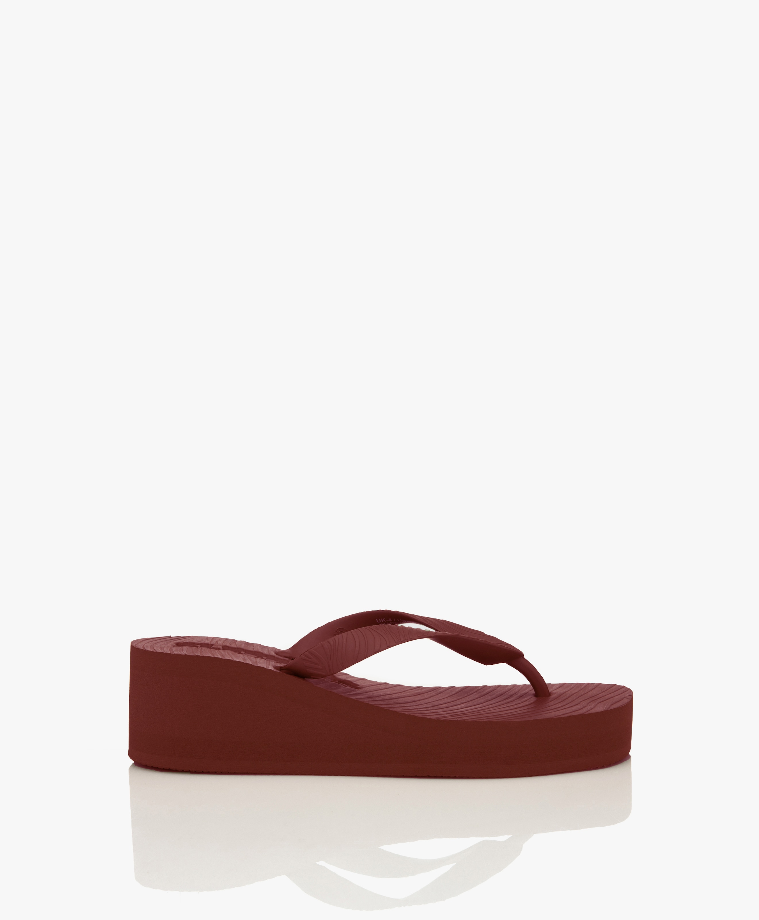 Tapered High Platform Natural Rubber Flip Flops