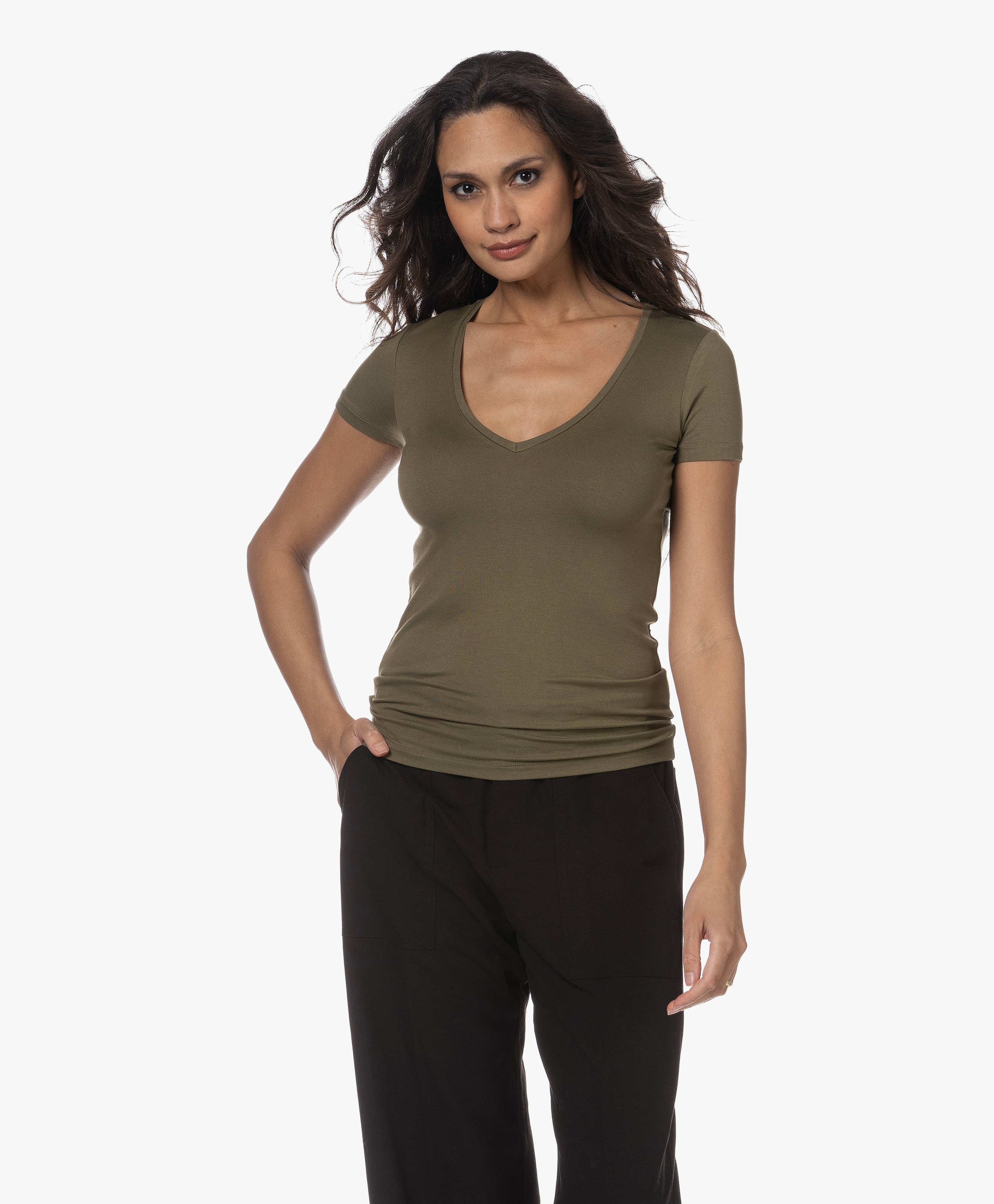 Soft Touch V-Hals T-shirt