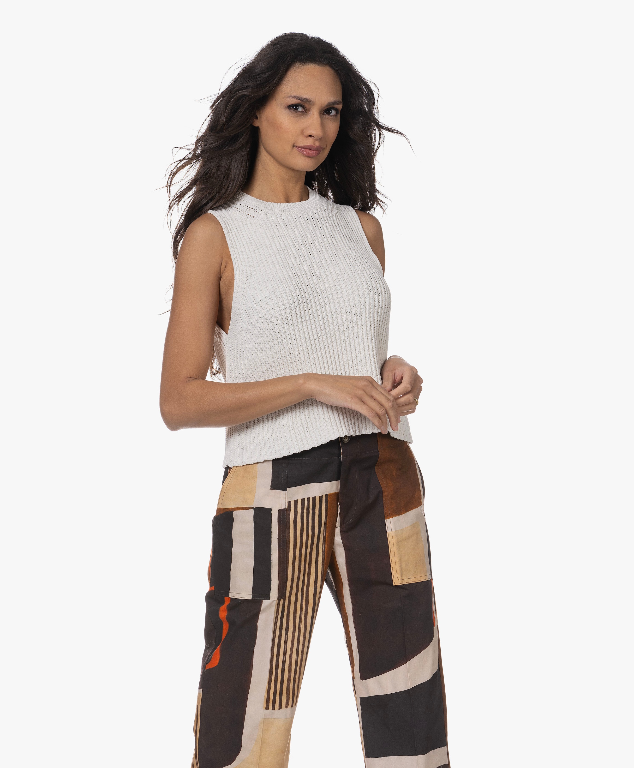 Noara Rib Gebreide Cropped Top